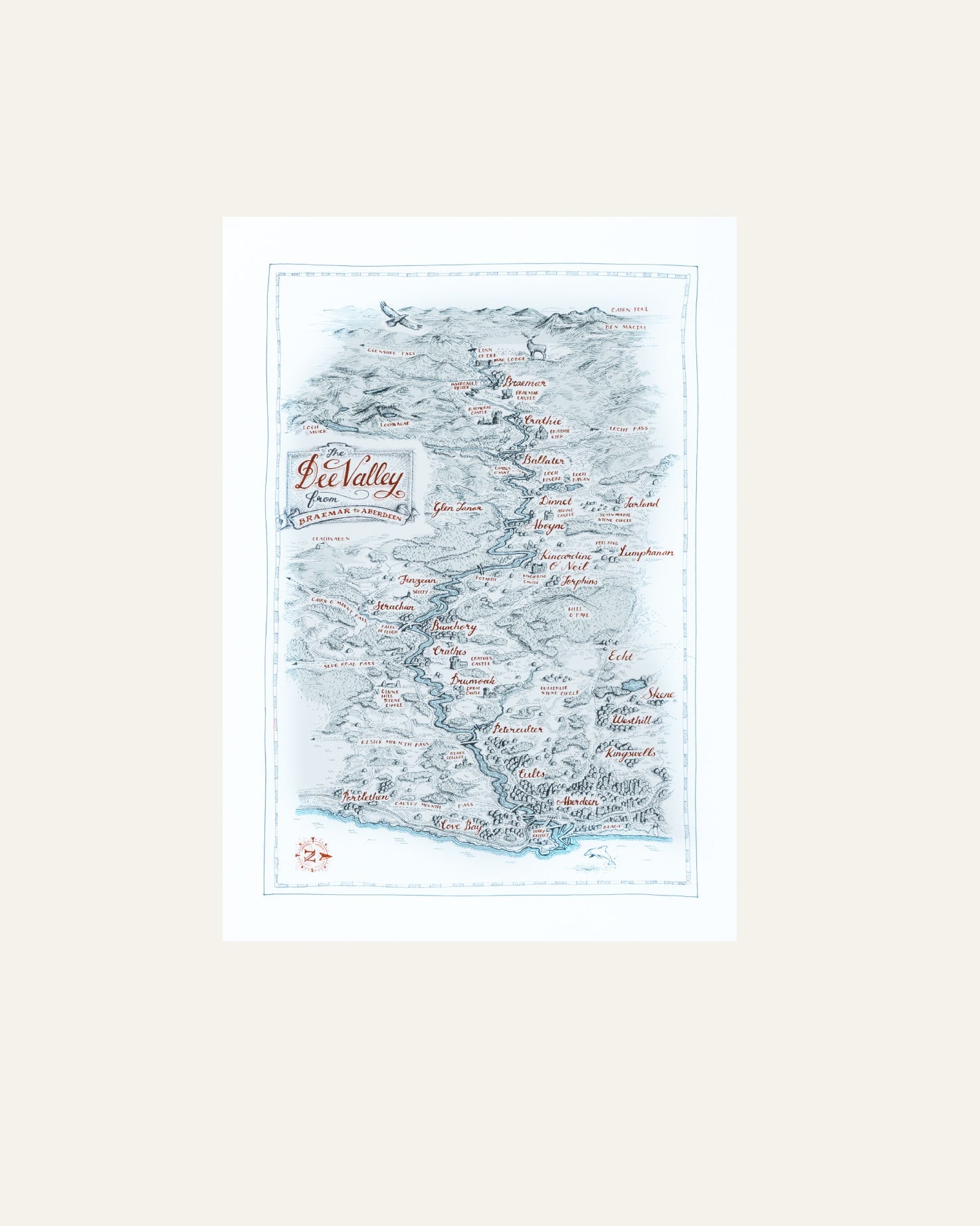 Rho Rho Dee Valley Print A4 - Hidden Scotland