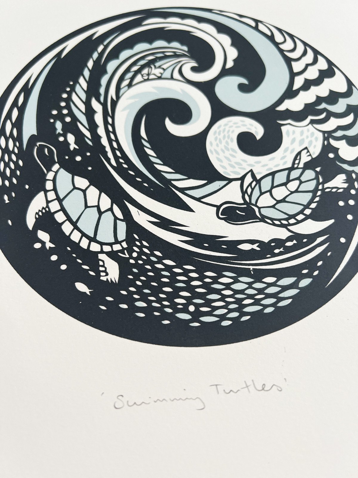 Emily Hogarth Swimming Turtles Screen Print