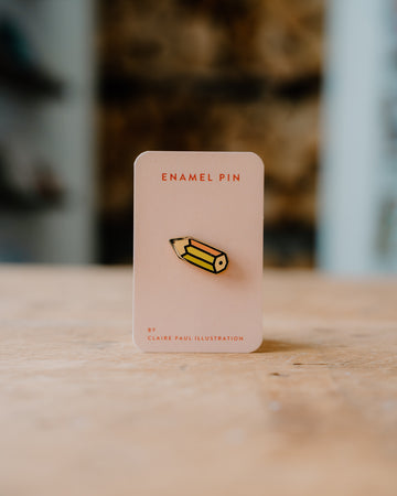 Pencil Enamel Pin Badge by Claire Paul