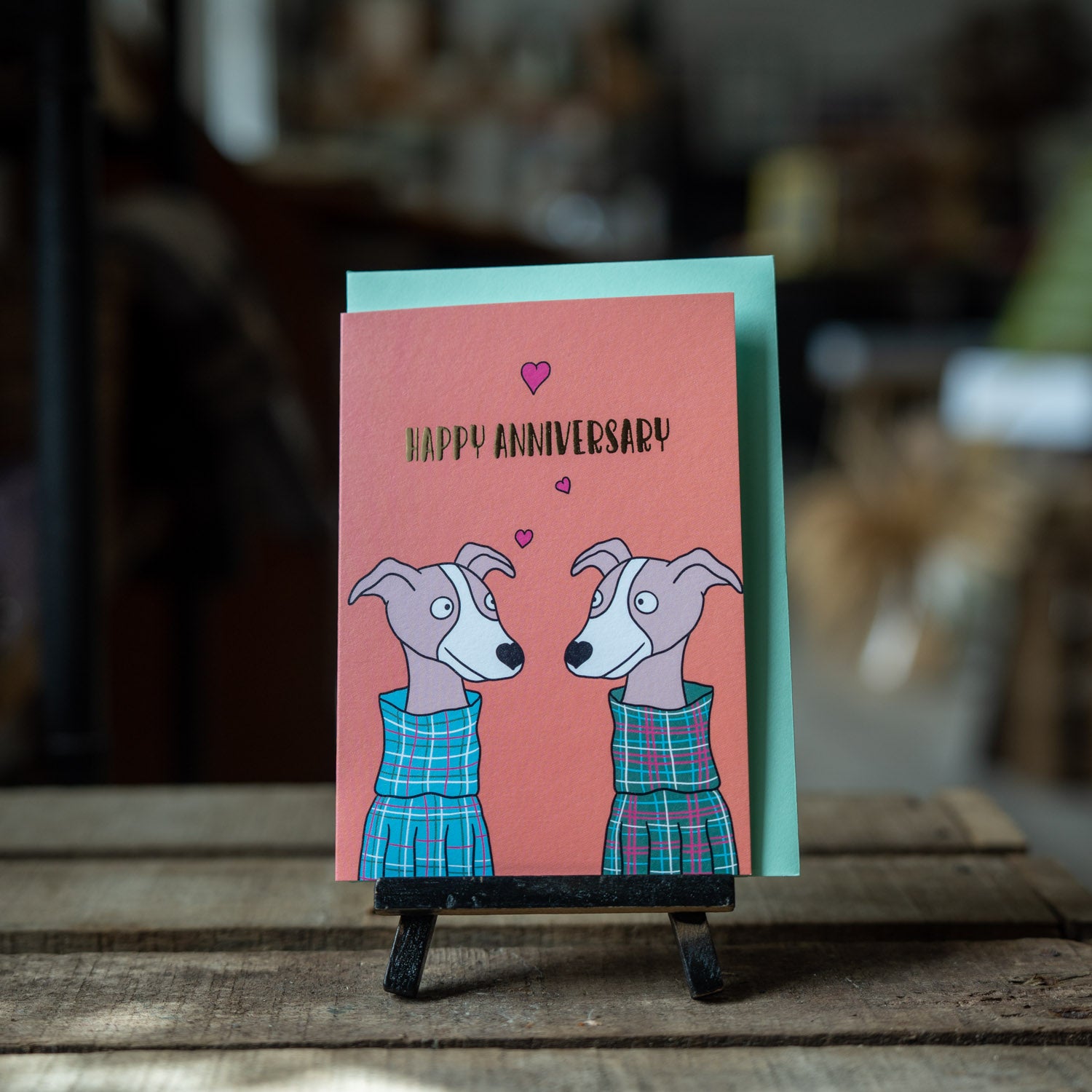 Neon Magpie Scottish Anniversary Card