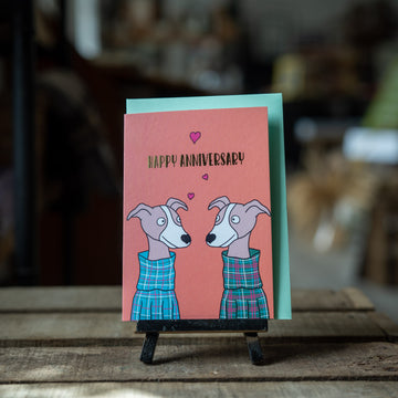 Neon Magpie Scottish Anniversary Card
