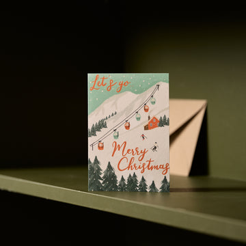 Lomond Paper Co Let's Go Skiing Card