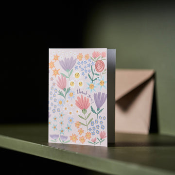 Thank You In The Flowers Card by Joy Nevada