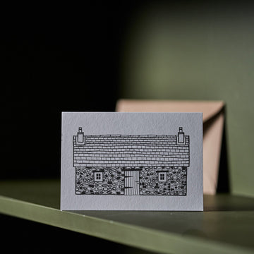 Scottish Bothy Card Black and White