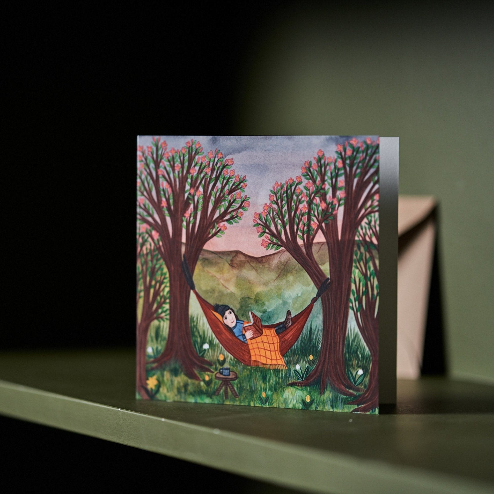 Books and Blooms Card By Samantha Dolan