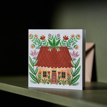 Little Flower House Card By Samantha Dolan
