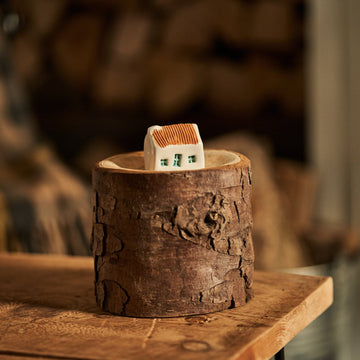 Glenshee Pottery Tin Roof Bothy With Teal Windows