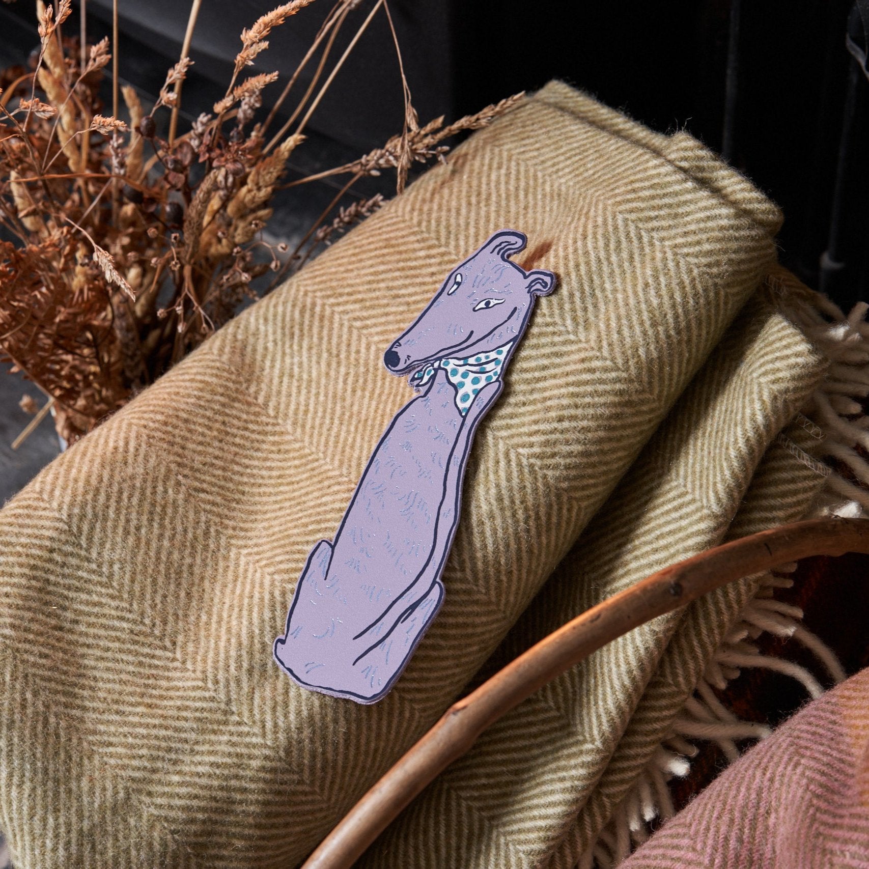 Ark Colour Design Dog Tails Bookmark in Lilac
