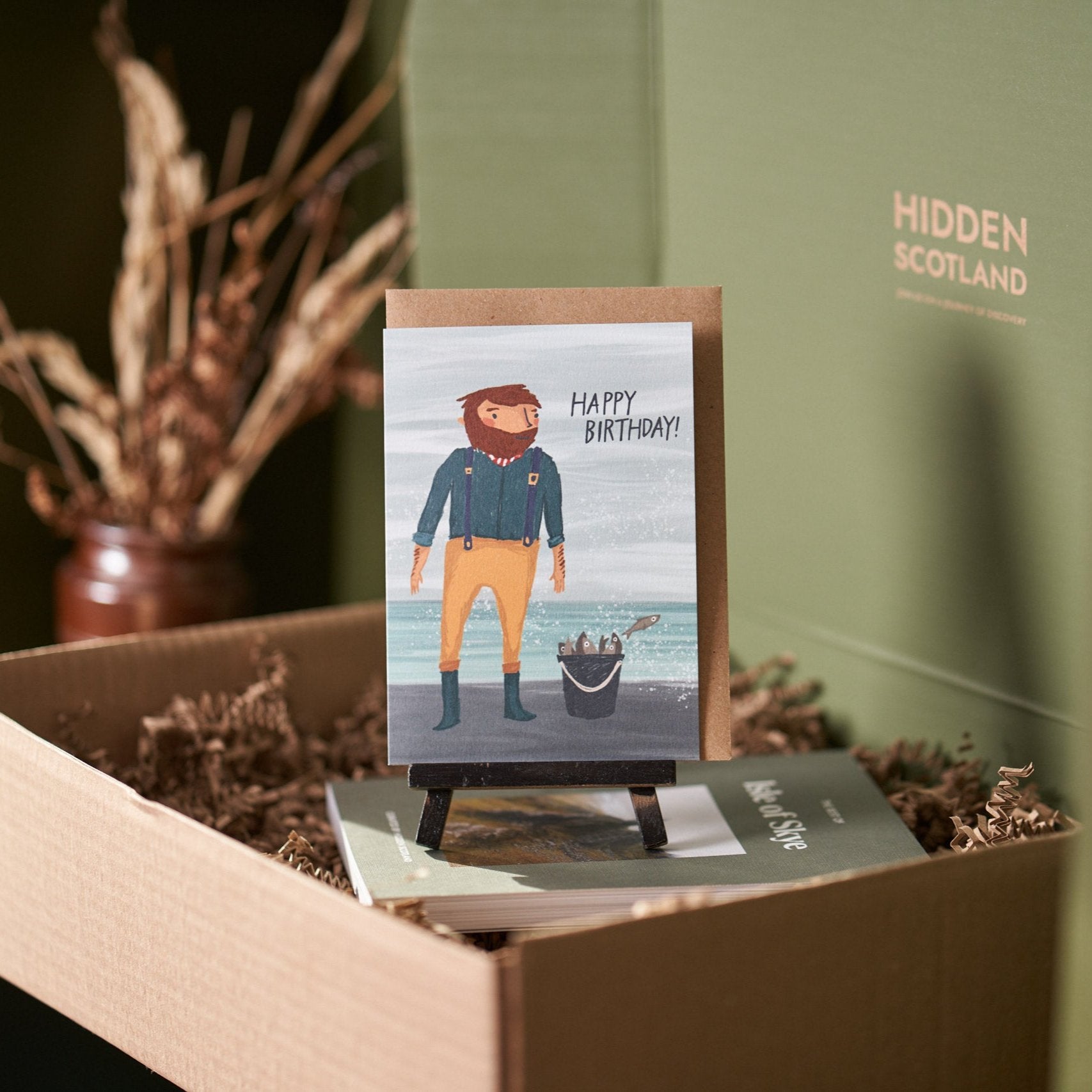 Happy Birthday Fisherman Card by Joy Nevada