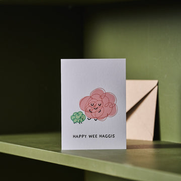 Eat Haggis Happy Wee Haggis Card