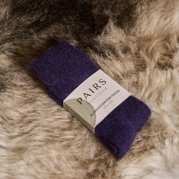 Pairs Scotland - Ultra Soft Purple Alpaca Socks