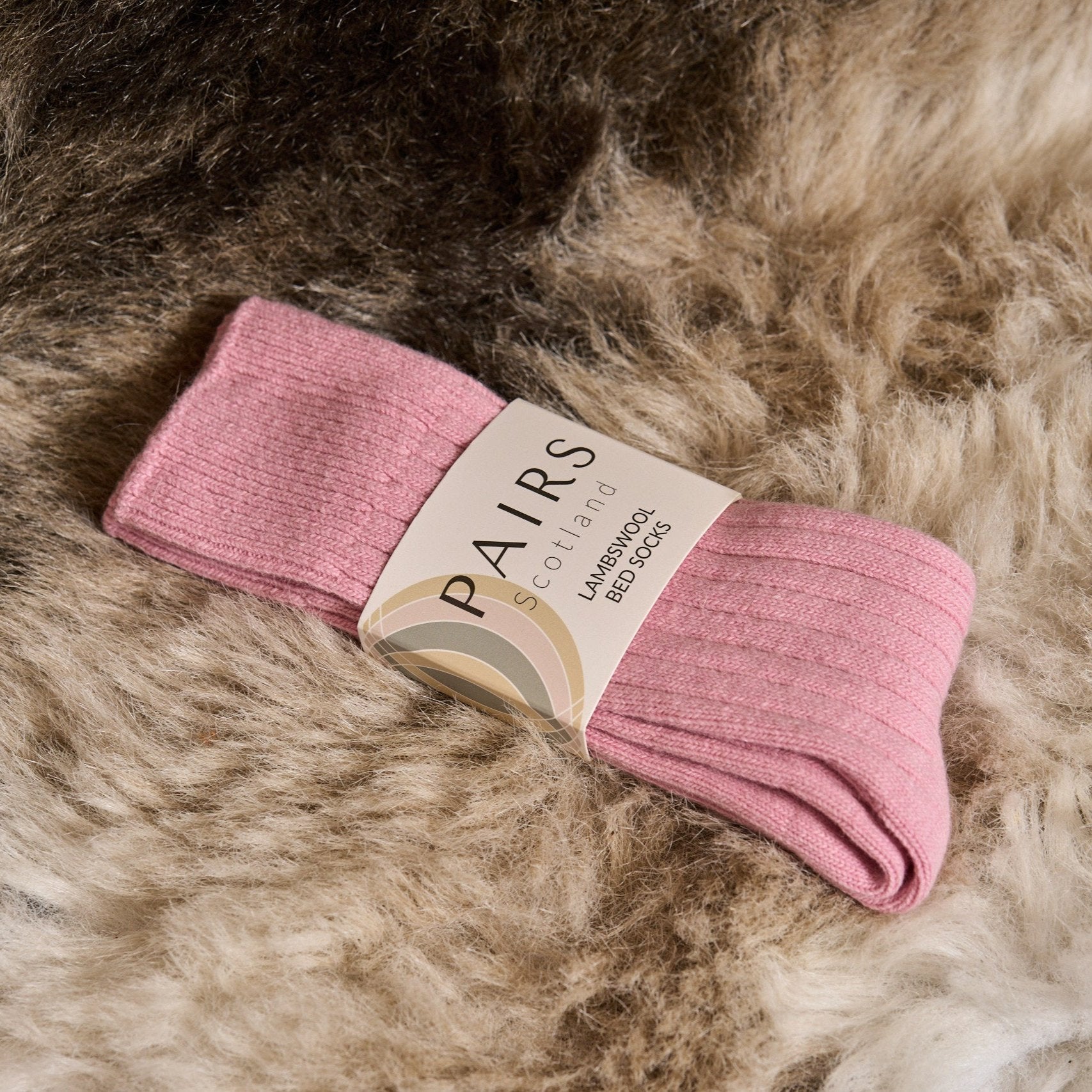 Pairs lambswood bed socks