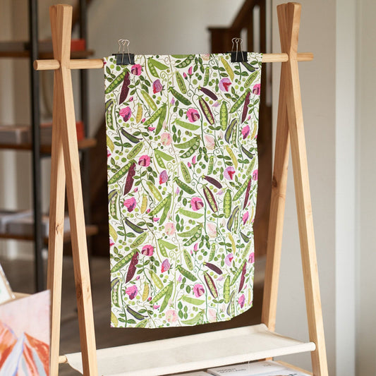 Rachelle W Designs Sweet Pea Tea Towel