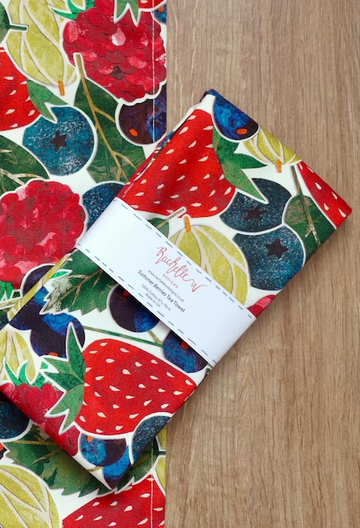 Rachelle W Designs Summer Berries Tea Towel