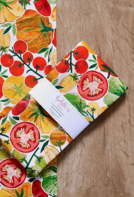 Rachelle W Designs Tomato Tea Towel