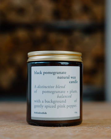 The Kindred Folk Black Pomegranate Candle