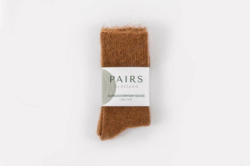 Pairs Scotland - Ultra Soft Brown Alpaca Socks