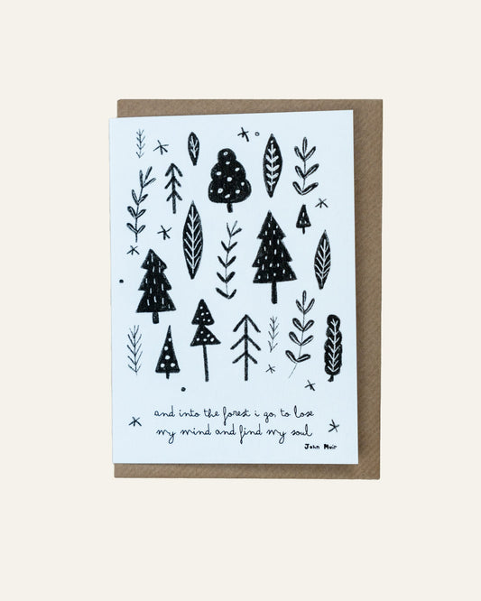 And into the Forest I Go - John Muir Card - Hidden Scotland