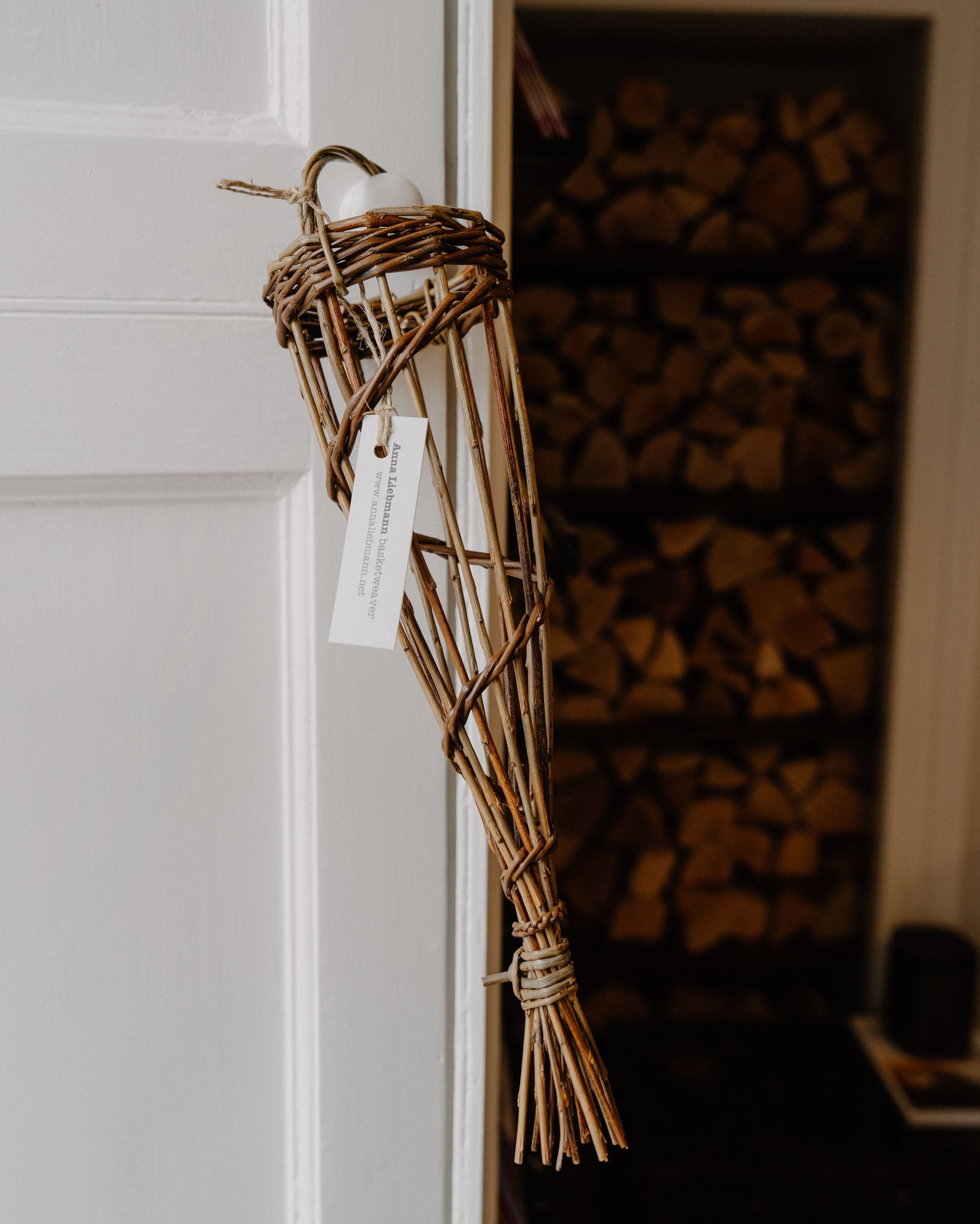 Handmade Willow Garlic Basket by Anna Liebmann - Hidden Scotland