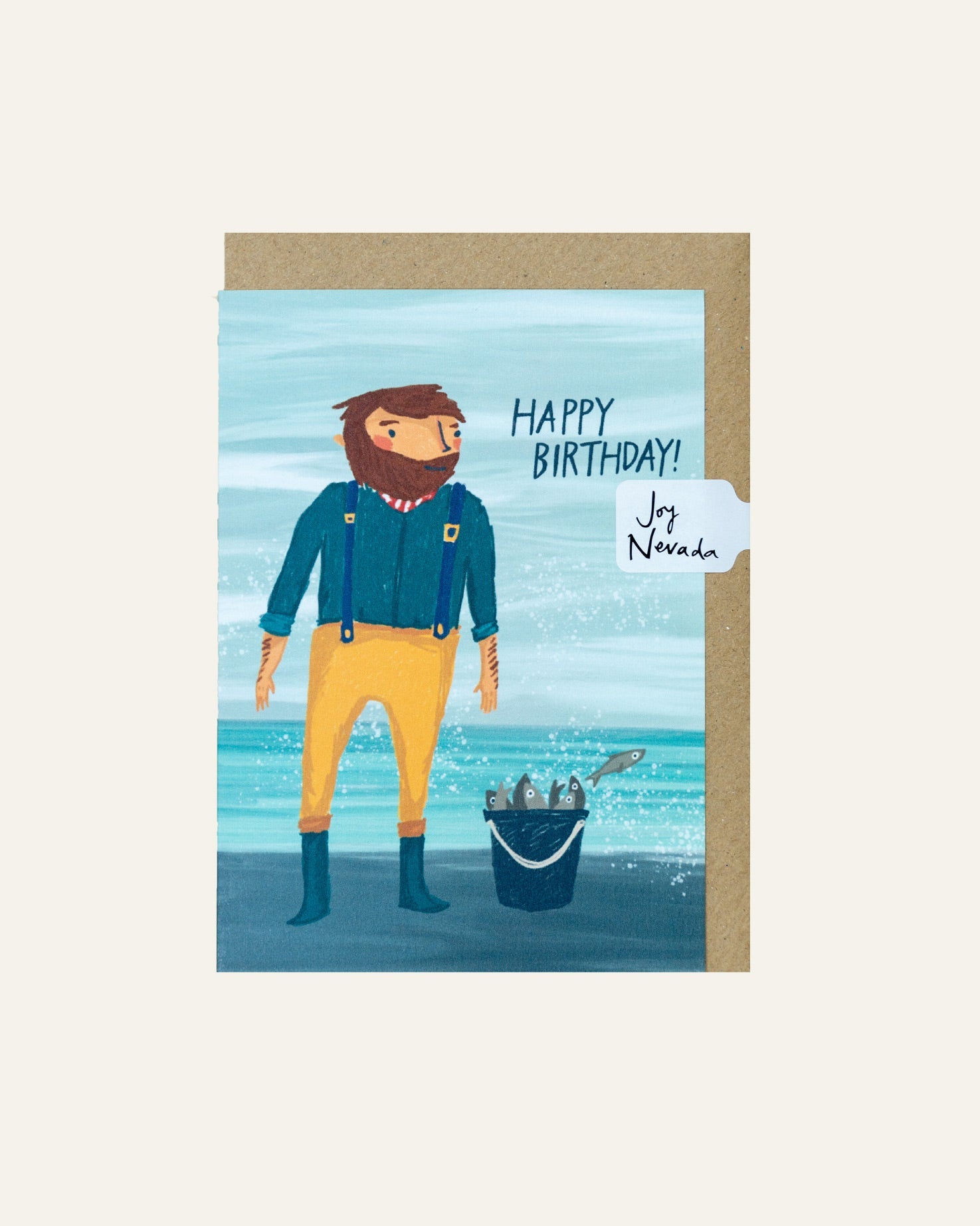 Happy Birthday Fisherman Card by Joy Nevada - Hidden Scotland